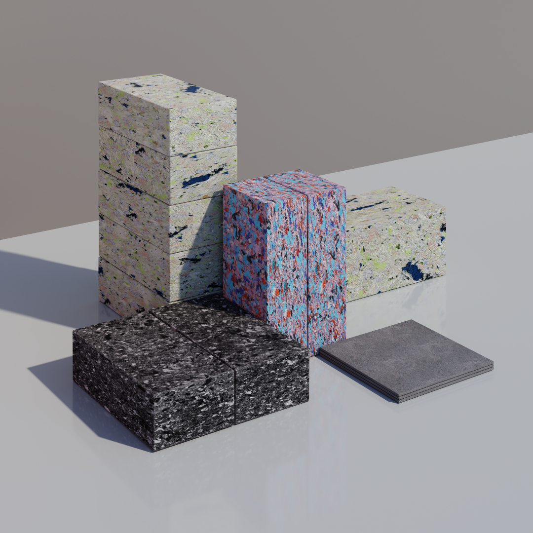 nunock by PANECO サステナブルな繊維リサイクル素材 全色 12個SET ブロック型マテリアル